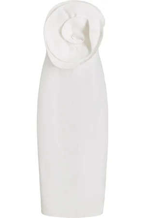 Mara Hoffman Maia Floral-Appliquéd Cotton-Linen Midi Dress