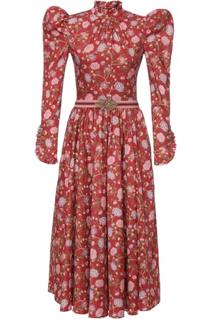 LENA HOSCHEK Kirsty Cotton A-Line Midi Dress