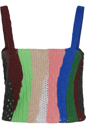 GABRIELA HEARST Bora Crocheted Cashmere Crop Top