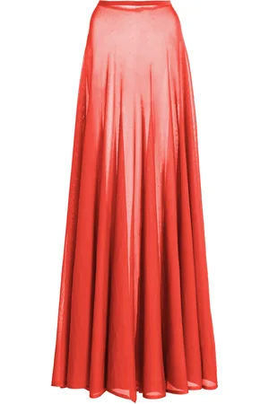 BRANDON MAXWELL The Lucy Sheer Knit Maxi Skirt