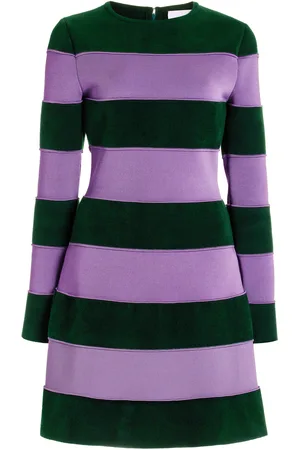 Carolina Herrera Striped Knit Mini Dress