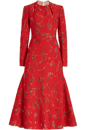 EMILIA WICKSTEAD Seneca Pintucked Brocade Midi Dress