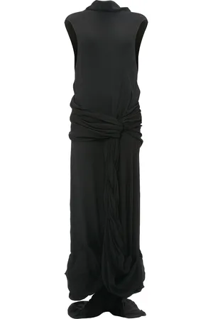 J.W.Anderson Draped Twisted Sheer-Crepe Maxi Dress