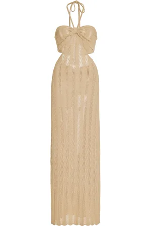 Significant Other Capella Pointelle-Knit Maxi Halter Dress