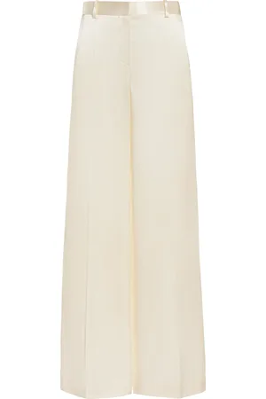 The Row Encore Pleated Silk Wide-Leg Pants
