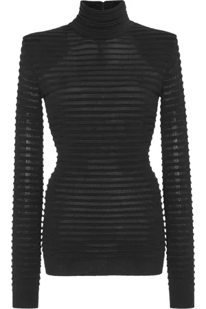 VALENTINO GARAVANI Ribbed Wool-Blend Turtleneck Top