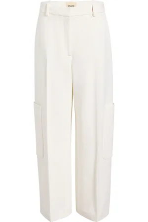 Khaite Caiton High-Rise Woven Wide-Leg Pants