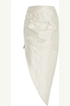 MATICEVSKI Cologne Asymmetric Metallic Ramie-Blend Midi Skirt