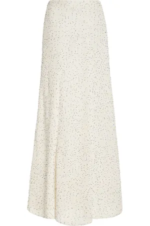 GABRIELA HEARST Floris Beaded Knit Silk Maxi Skirt