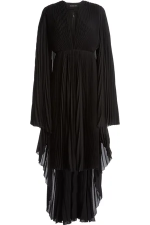 Balenciaga Pleated Tech-Crepe Dress