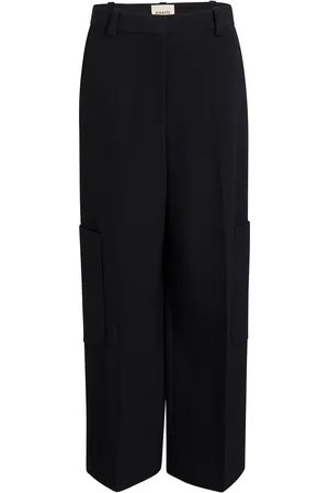 Khaite Caiton High-Rise Woven Wide-Leg Pants
