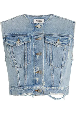 AGOLDE Leo Cropped Denim Vest