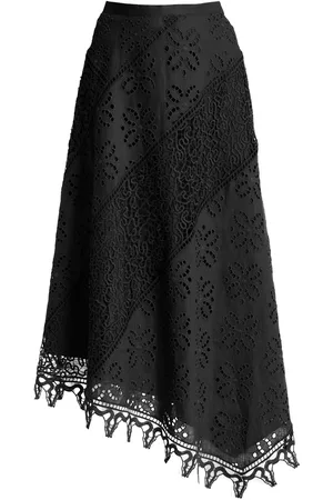 ULLA JOHNSON Solara Eyelet-Lace Linen Maxi Skirt