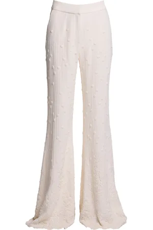 Elie saab Cady Embroidered Flared Pants