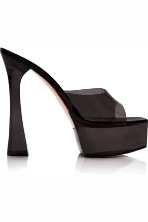 Amina Muaddi Dalida PVC Platform Sandals