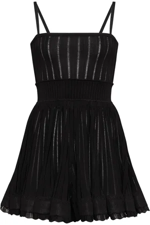 Alaïa Strapless Knit Peplum Top