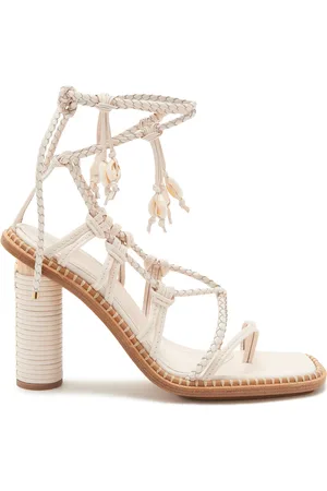 ULLA JOHNSON Cora Seashell Leather Sandals
