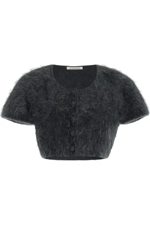 By Malene Birger Zhara Brushed Mohair-Blend Crop Top