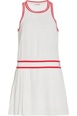 Sporty & Rich Phoebe Pleated Tennis Tank Mini Dress