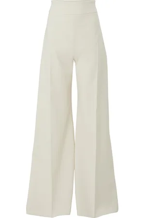 Carolina Herrera High-Waist Wool-Blend Wide-Leg Pants