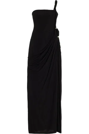 Simkhai Sone Draped Asymmetric Jersey Maxi Dress