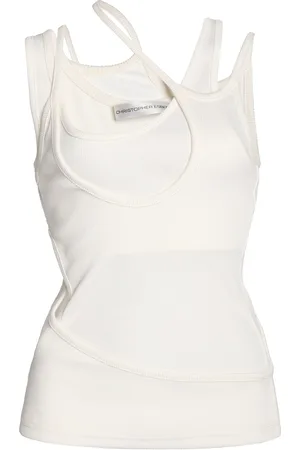 CHRISTOPHER ESBER Layered Asymmetric Jersey Tank Top