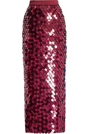 Sergio Hudson Paillette Stretch Midi Skirt