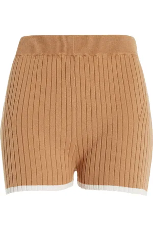 Matthew Bruch Ribbed-Knit Cotton-Blend Mini Shorts