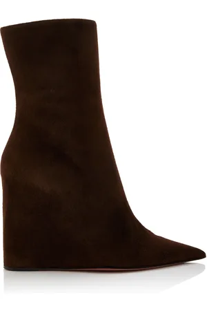 Amina Muaddi Pernille Suede Ankle Boots