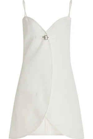 Courrèges Ellipse Buckle-Detailed Twill Mini Dress