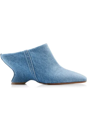 DRIES VAN NOTEN Glove Wedge Denim Mules