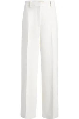 Khaite Bacall Woven Wide-Leg Pants