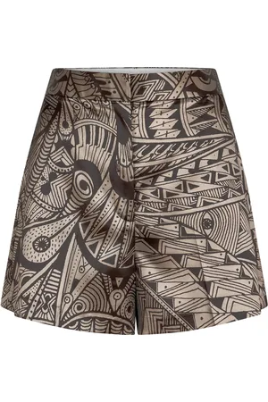 Heirlome Printed Silk Satin Shorts