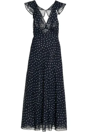 Altuzarra Romy Polka-Dotted Chiffon Maxi Dress