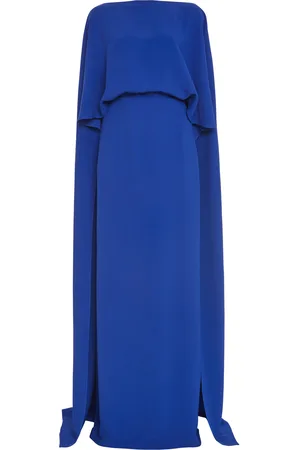 VALENTINO GARAVANI Cape-Detailed Silk Dress