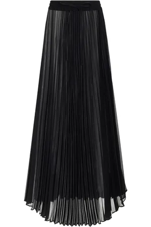Peter Do Pleated Chiffon Midi Skirt
