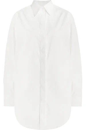 BRANDON MAXWELL The Mira Split Back Cotton Shirt