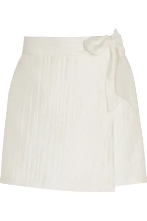 Usisi Sister Stephanie Linen-Blend Mini Wrap Skirt