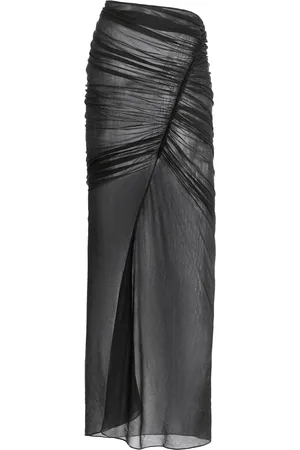 Atlein Ruched Jersey Maxi Skirt