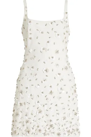 Simkhai Ziva Crystal-Embellished Crepe Mini Dress