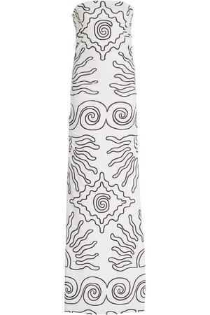 Cala De La Cruz Daphne Printed Crepe Maxi Dress