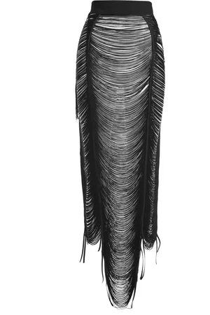 MATICEVSKI Charming Fringed Midi Skirt