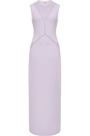 Jil Sander Sleeveless Knit Wool-Cotton Midi Dress