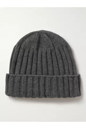 ANONYMOUS ISM Men Beanies - Ribbed Cashmere-Blend Beanie