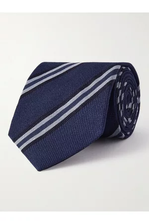 Tom Ford 8cm Striped Silk and Cotton-Blend Jacquard Tie