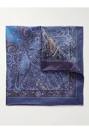 Etro Paisley-Print Silk-Twill Pocket Square
