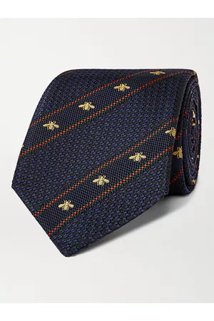 Gucci 7cm Logo-Detailed Striped Silk-Jacquard Tie