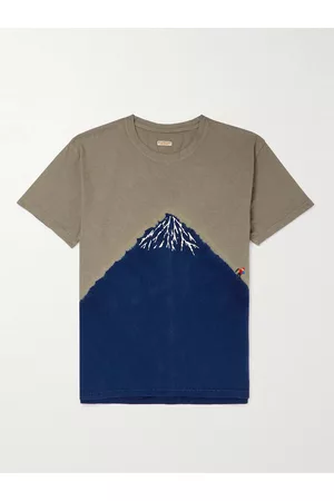 KAPITAL Embroidered Tie-Dyed Cotton-Jersey T-Shirt