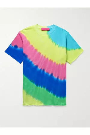 THE ELDER STATESMAN Rainbow Void Tie-Dyed Cotton and Cashmere-Blend Jersey T-Shirt