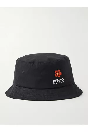 Kenzo Men Hats - Appliquéd Logo-Embroidered Cotton-Canvas Bucket Hat